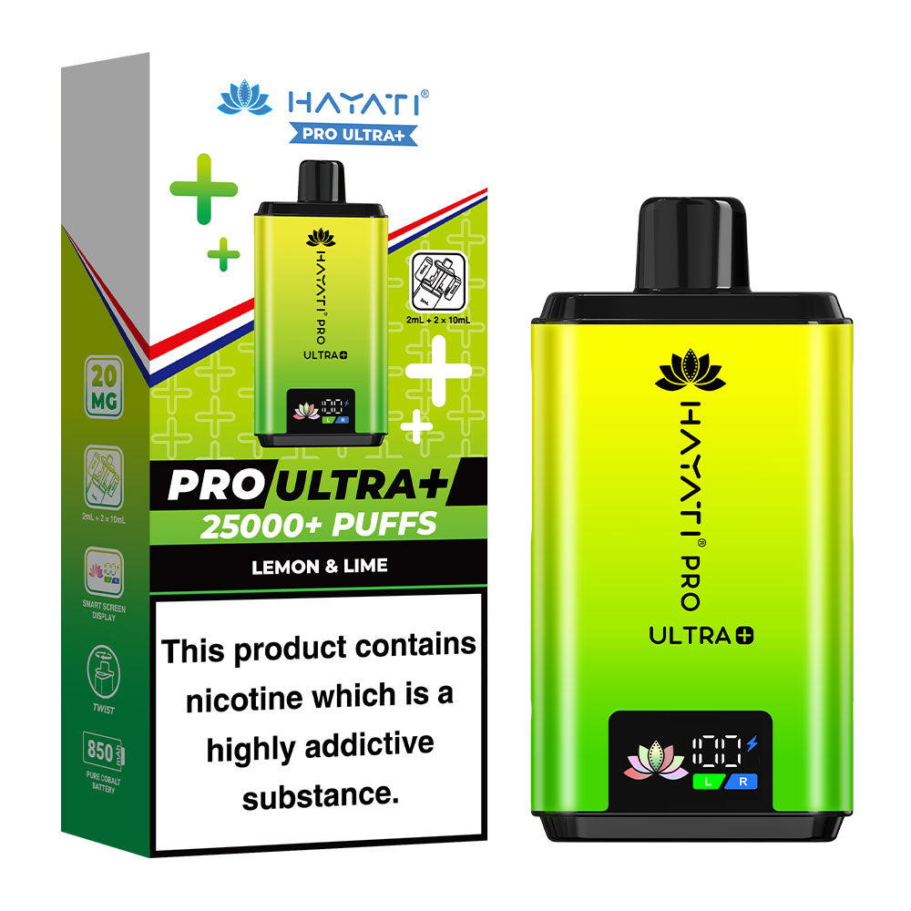 Hayati Pro Ultra Plus 25000 Prefilled Pod Kit Lemon & Lime