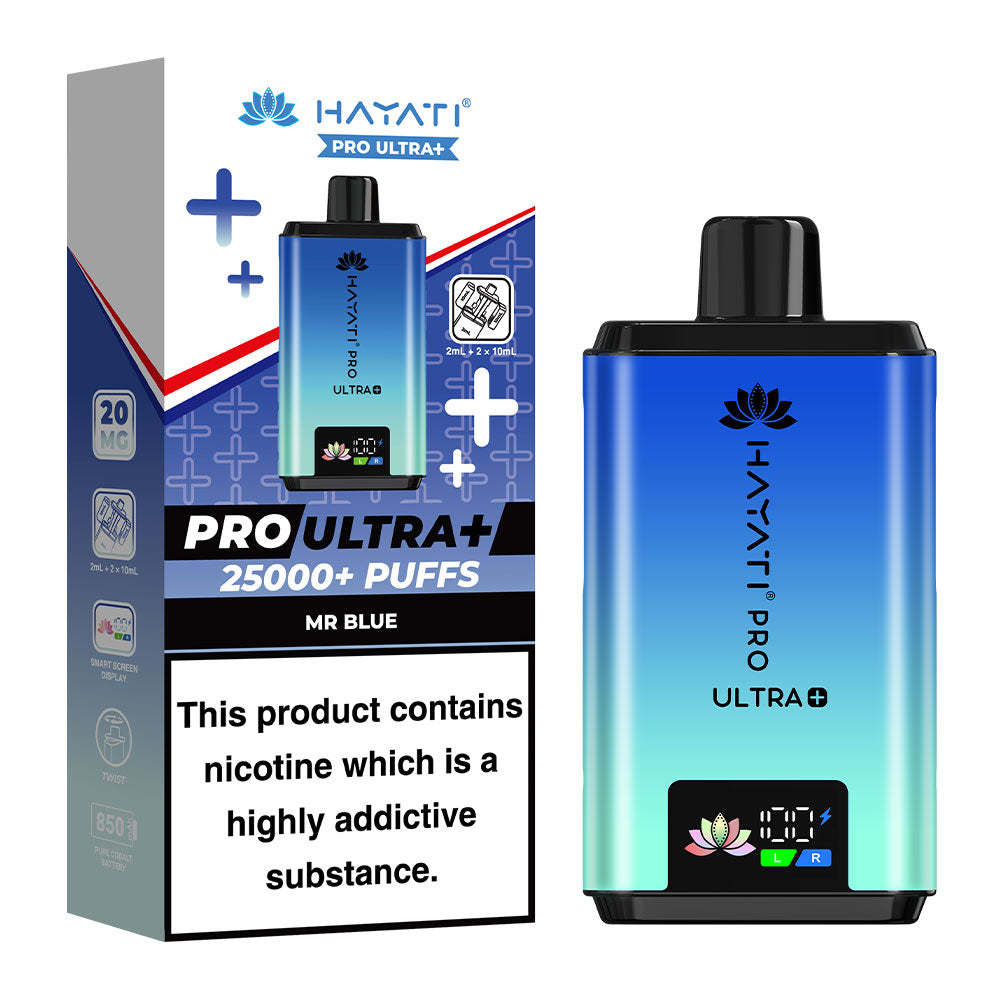 Hayati Pro Ultra Plus 25000 Prefilled Pod Kit Mr Blue
