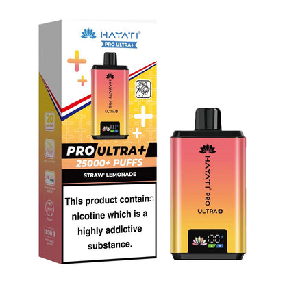 Hayati Pro Ultra Plus 25000 Straw Lemonade prefilled pod kit