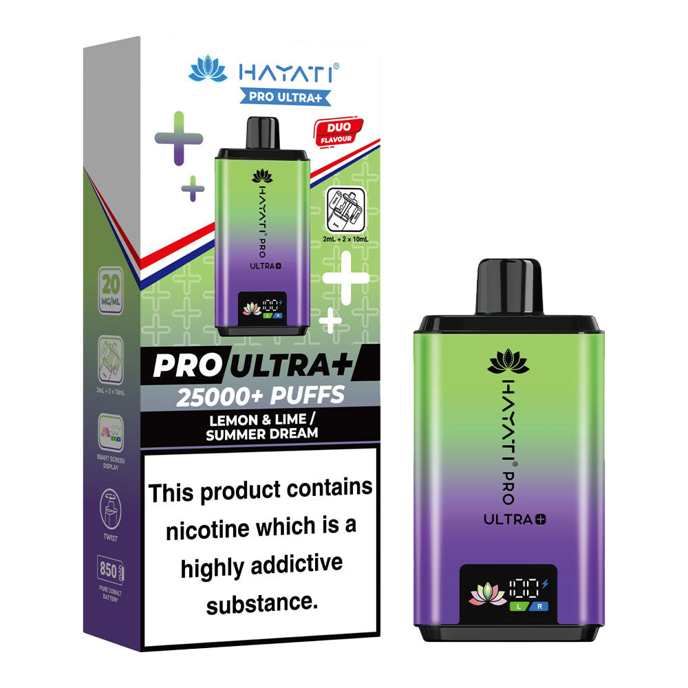 Hayati Pro Ultra Plus 25000 Lemon Lime Summer Dream prefilled pod kit