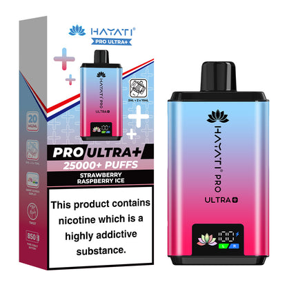 Hayati Pro Ultra Plus 25000 Strawberry Raspberry Ice prefilled pod kit