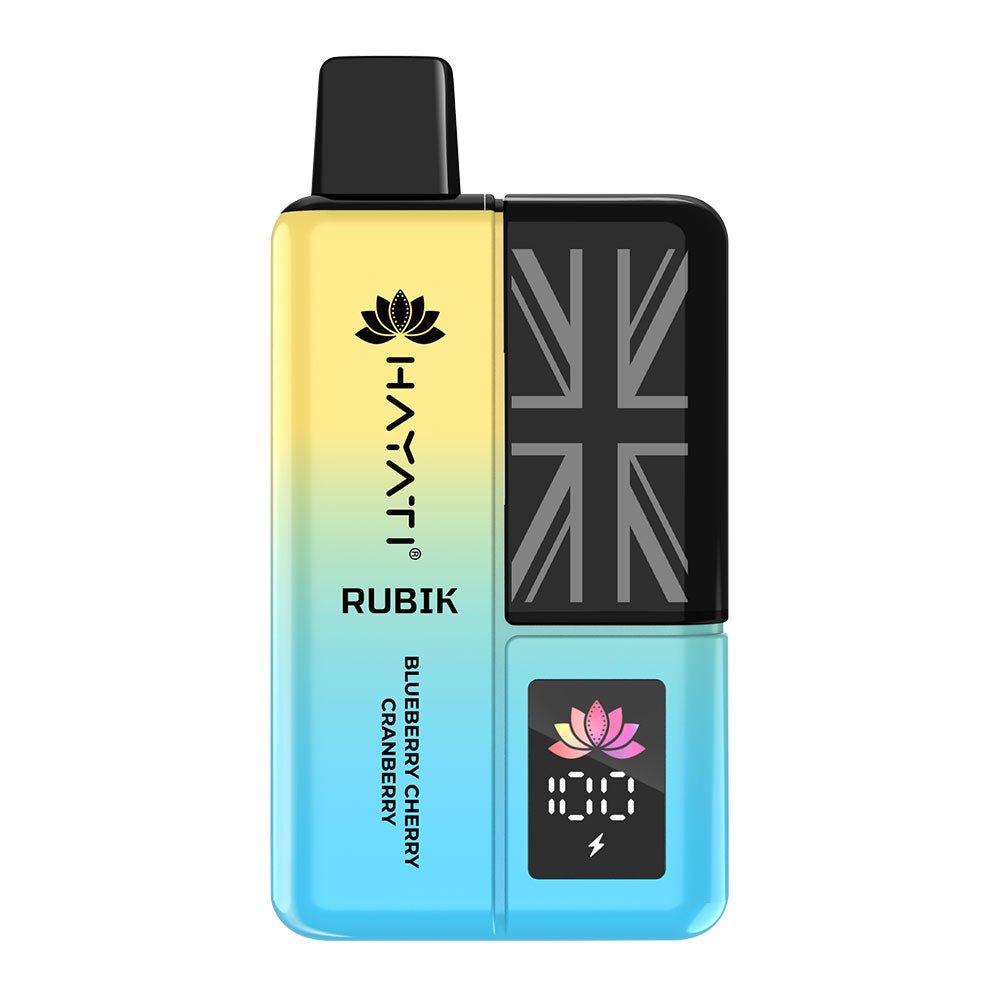 Hayati Rubik" featuring blueberry, cherry, and cranberry flavors