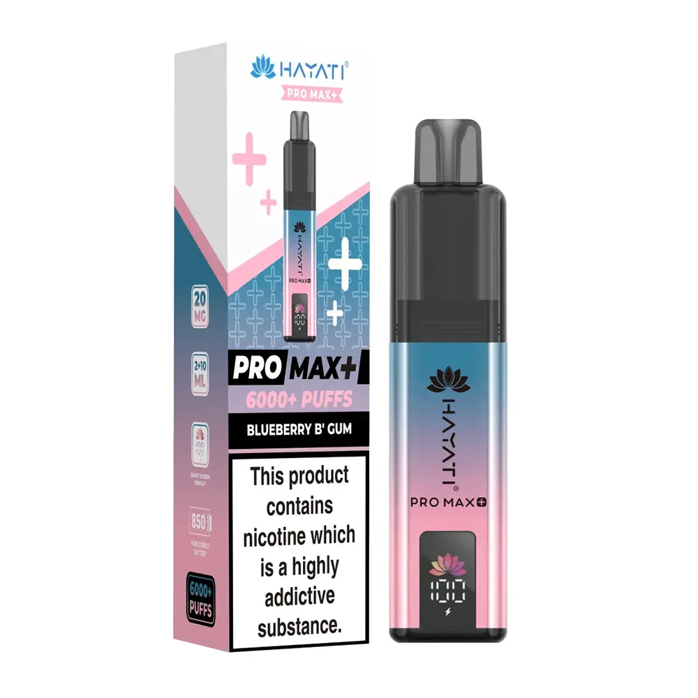 Hayati Pro Max Plus 6000 Blueberry Bubblegum prefilled vape kit