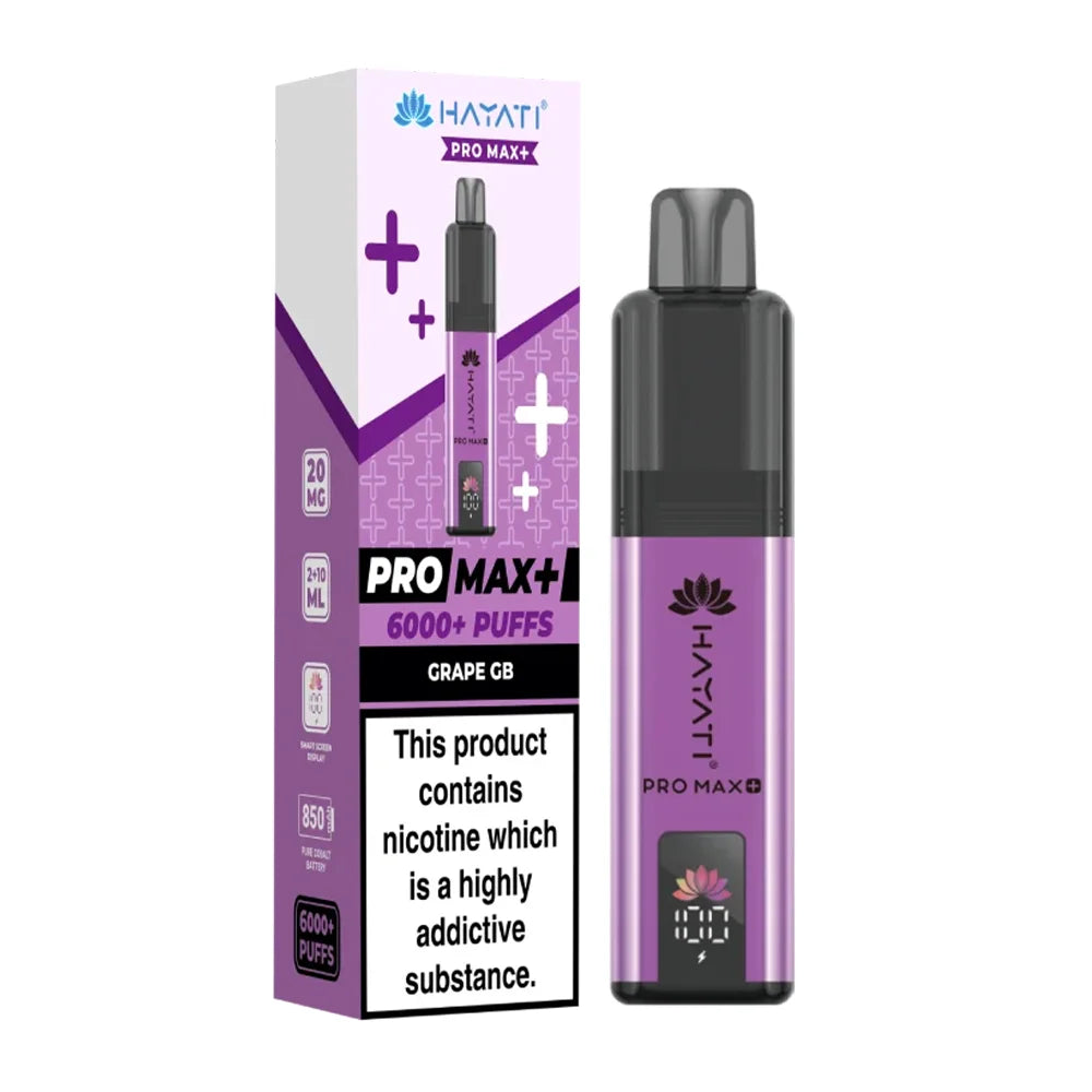 Hayati Pro Max Plus 6000 Grape GB prefilled vape kit