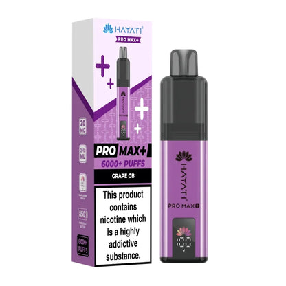Hayati Pro Max Plus 6000 Grape GB prefilled vape kit