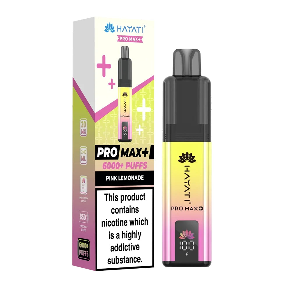 Hayati Pro Max Plus 6000 Pink Lemonade prefilled vape kit
