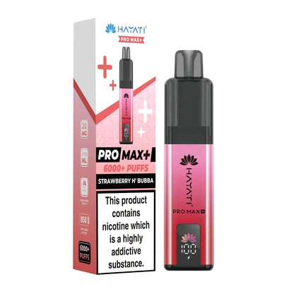Hayati Pro Max Plus 6000 Strawberry Hubba Bubba prefilled vape kit