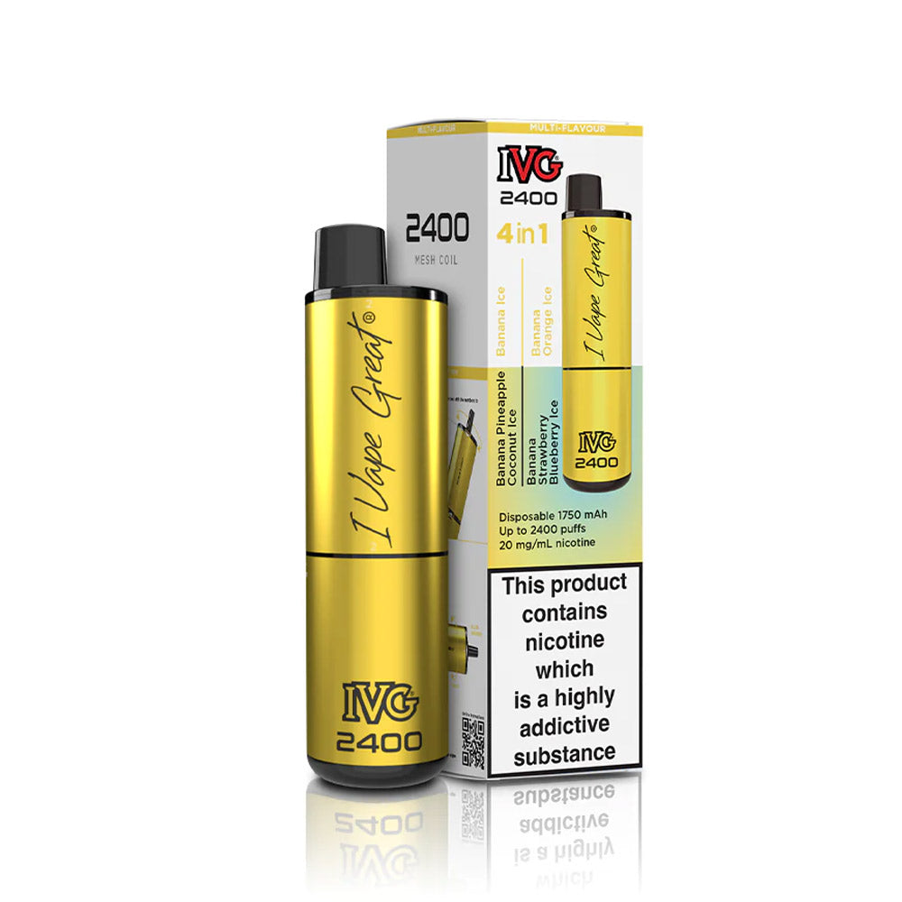 IVG 2400 4-in-1 Puffs Disposable Vape | 5 For 20 IVG 2400 4-in-1 Puffs Disposable Vape | 5 For 20