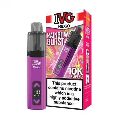 IVG Nexio 10K Prefilled Pod Kit - Rainbow Burst