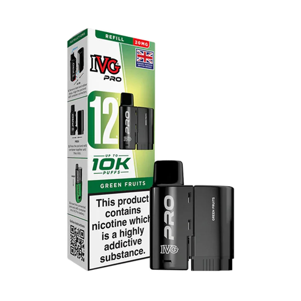 IVG Pro 12 Prefilled Pods - Green Fruits