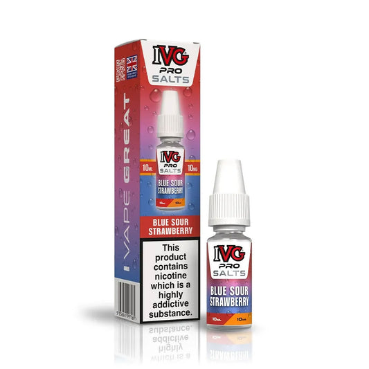 Blue Sour Strawberry IVG Pro Salts 10ml Nic Salt E Liquid