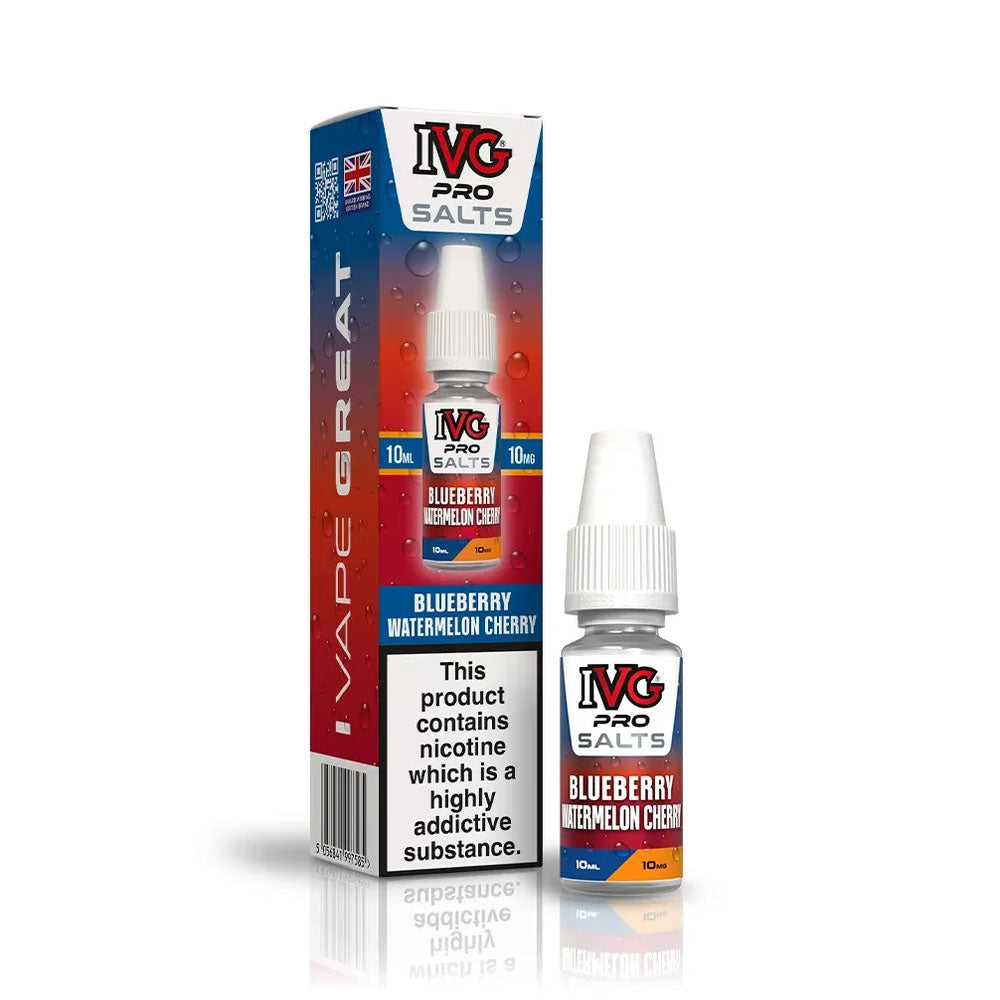 Blueberry Watermelon Cherry IVG Pro Salts 10ml Nic Salt E Liquid