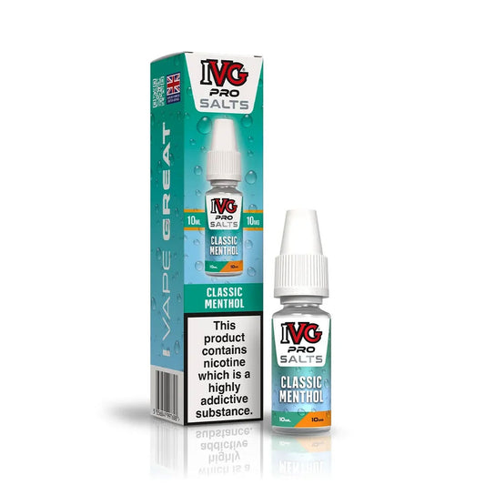 Classic Menthol IVG Pro Salts 10ml Nic Salt E Liquid