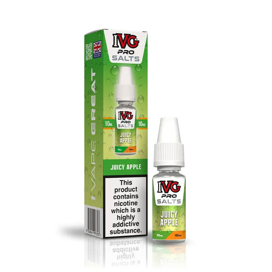 Juicy Apple IVG Pro Salts 10ml Nic Salt E Liquid