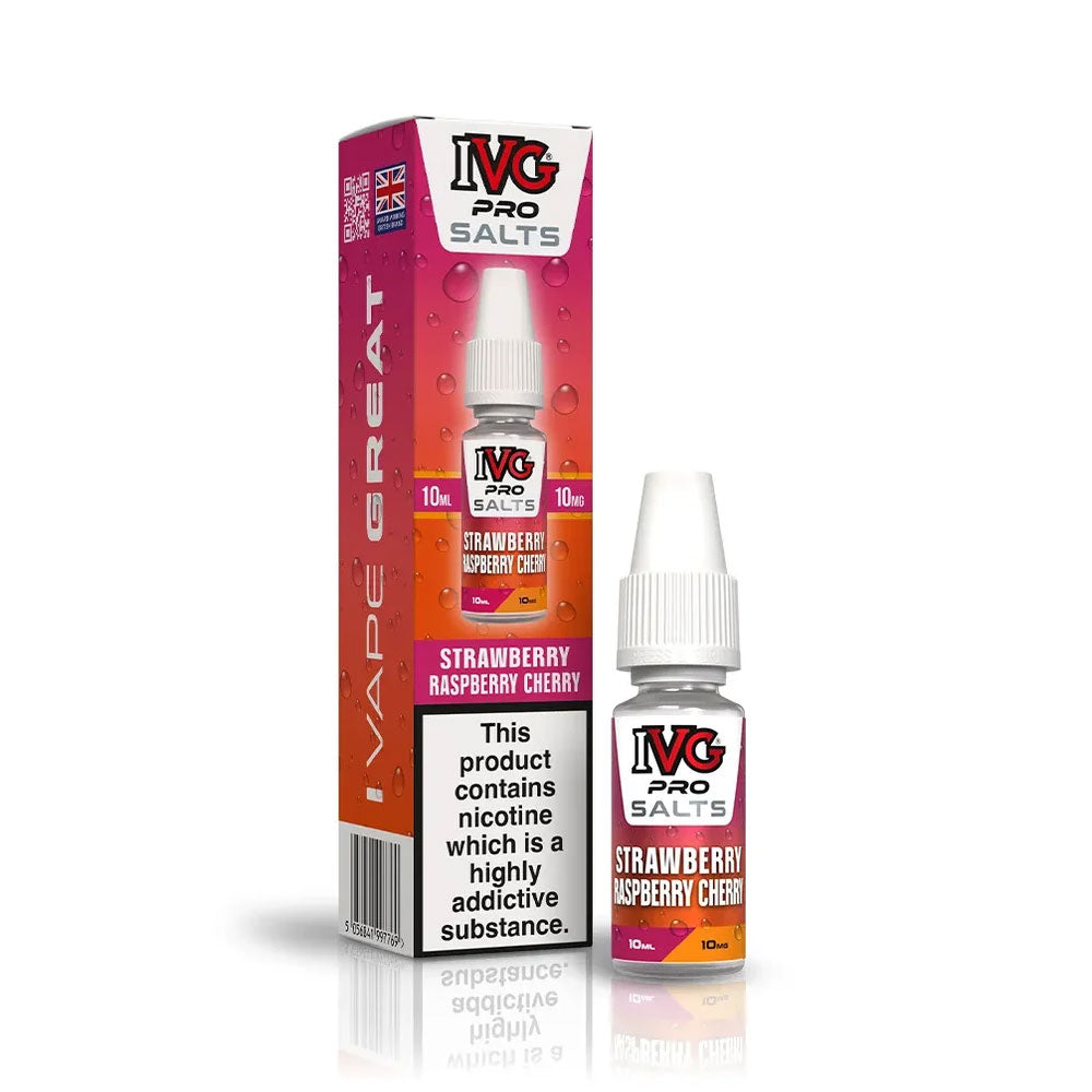 Strawberry Raspberry Cherry IVG Pro Salts 10ml Nic Salt E Liquid