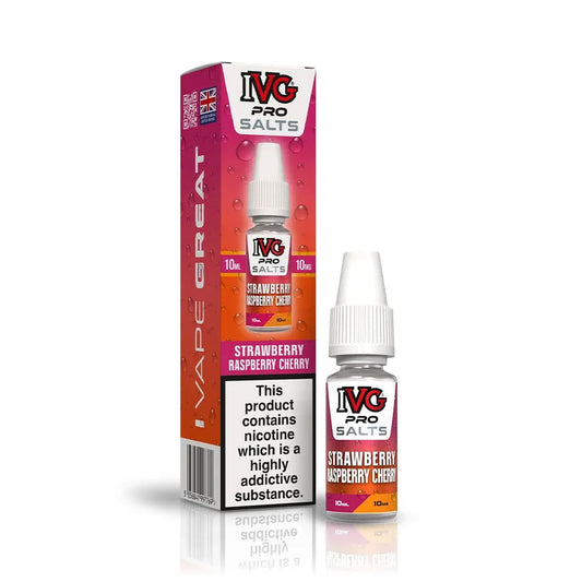 Strawberry Raspberry Cherry IVG Pro Salts 10ml Nic Salt E Liquid