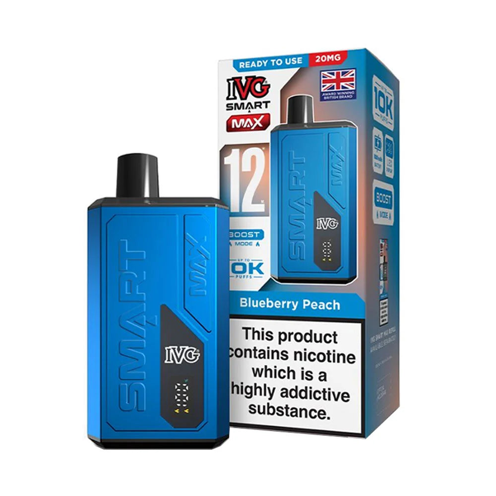 IVG Smart Max 10K Puffs Prefilled Vape Kit - Blueberry Peach