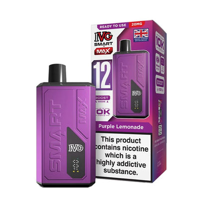IVG Smart Max 10K Puffs Prefilled Vape Kit - Purple Lemonade