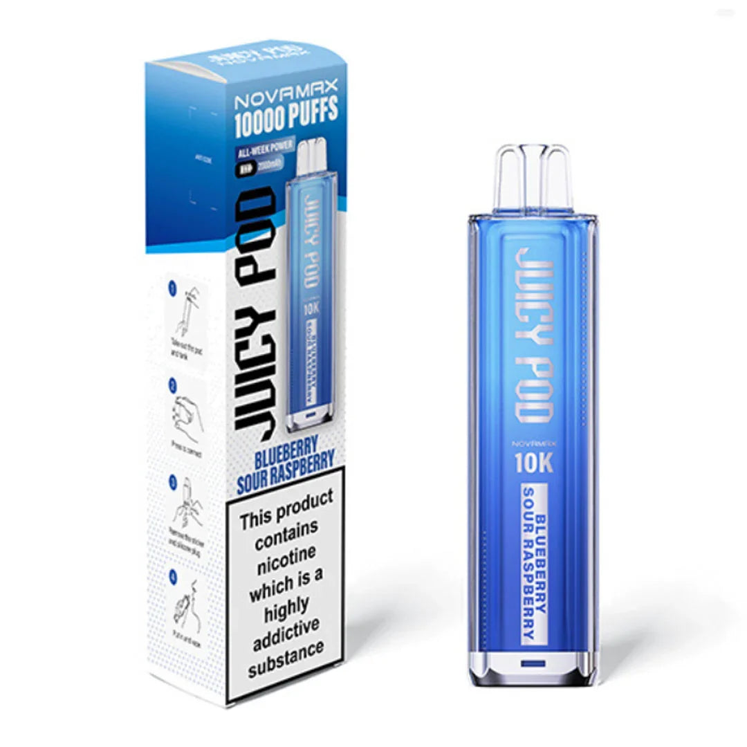 Juicy Pod Novamax 10K Prefilled Pod Kit - Blueberry Sour Raspberry