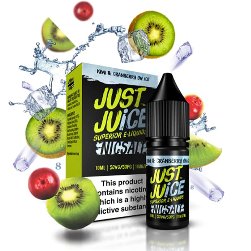Kiwi & Cranberry On Ice 10ml 20mg Nicotine Salt E-Liquid by Just Juice