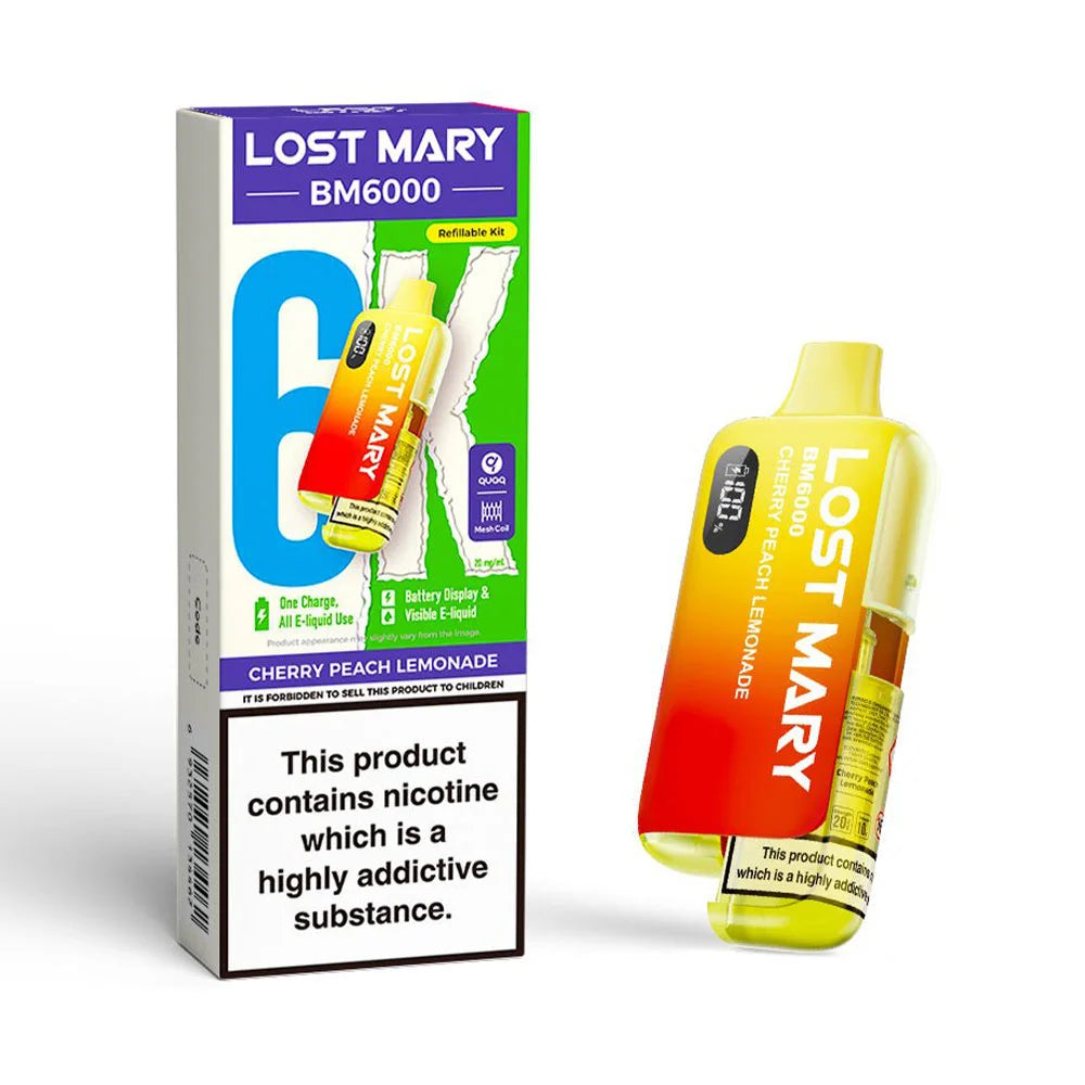 Lost Mary BM6000 Refillable Pod Kit - Cherry Peach Lemonade