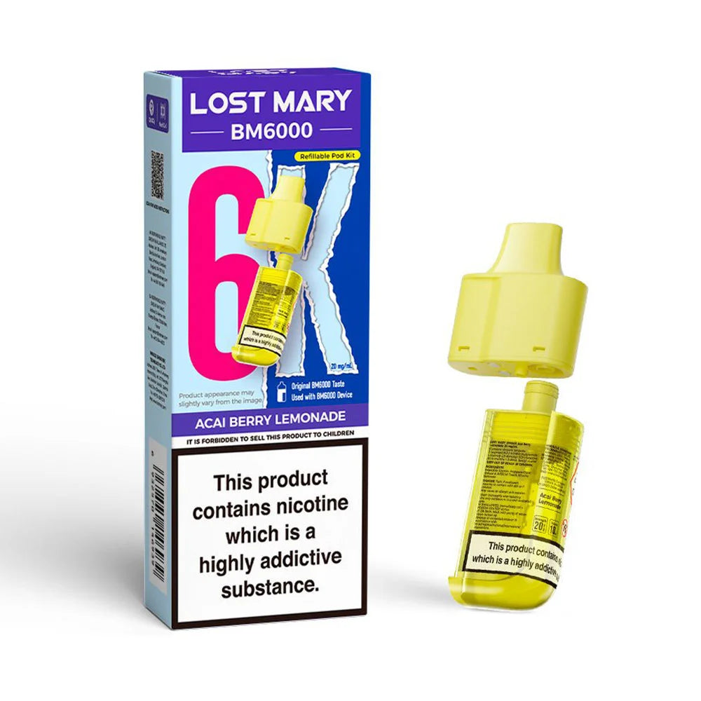 Lost Mary BM6000 Refillable Pod - Acai Berry Lemonade