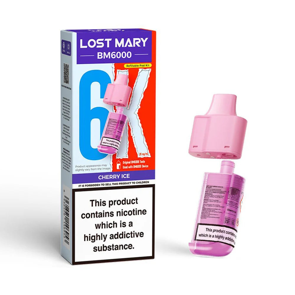 Lost Mary BM6000 Refillable Pod - Cherry Ice