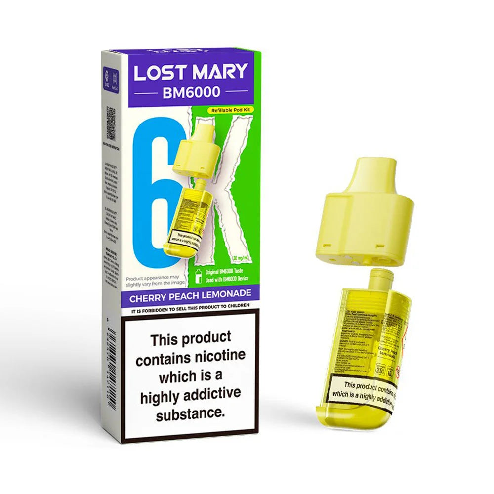 Lost Mary BM6000 Refillable Pod - Cherry Peach Lemonade