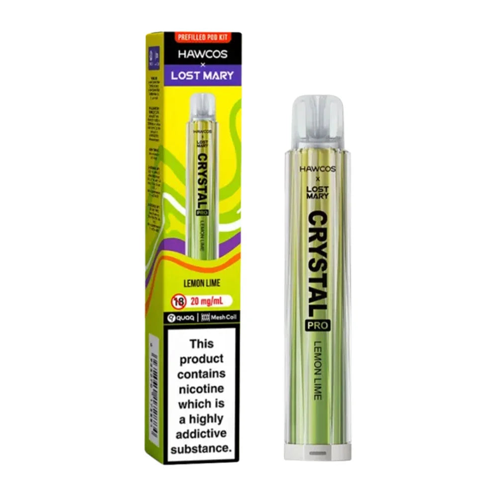 Lost Mary x Hawcos Crystal 600 Prefilled Pod Kit - Lemon Lime