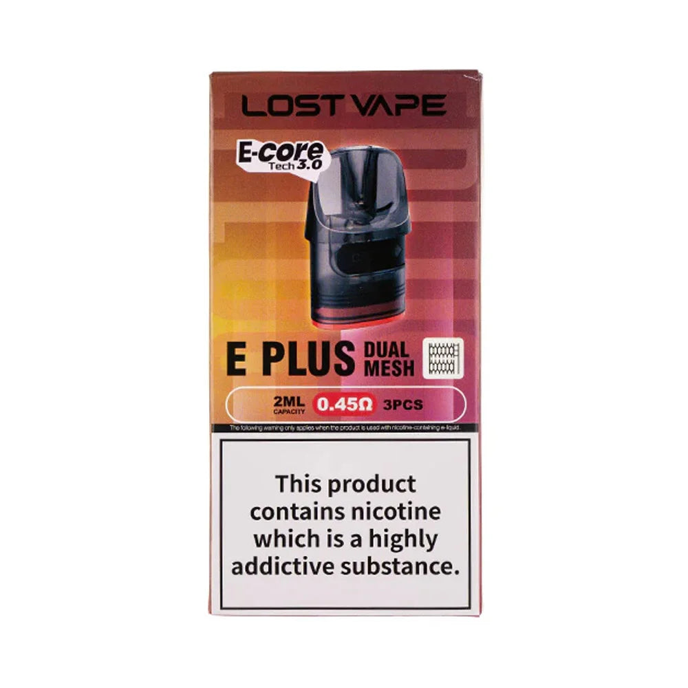 Lost Vape E Plus Replacement Pods Dual Mesh (Pack of 3)