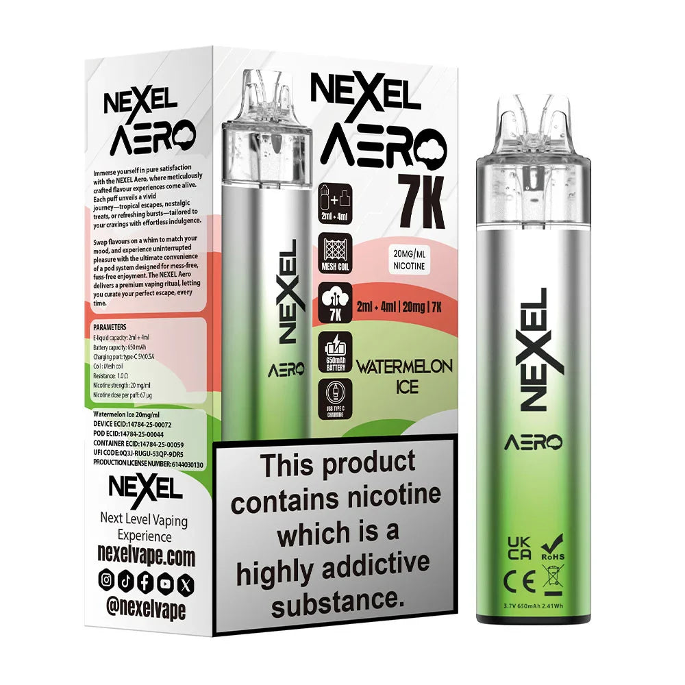 Nexel Aero 7K Prefilled Pod Kit - Watermelon Ice