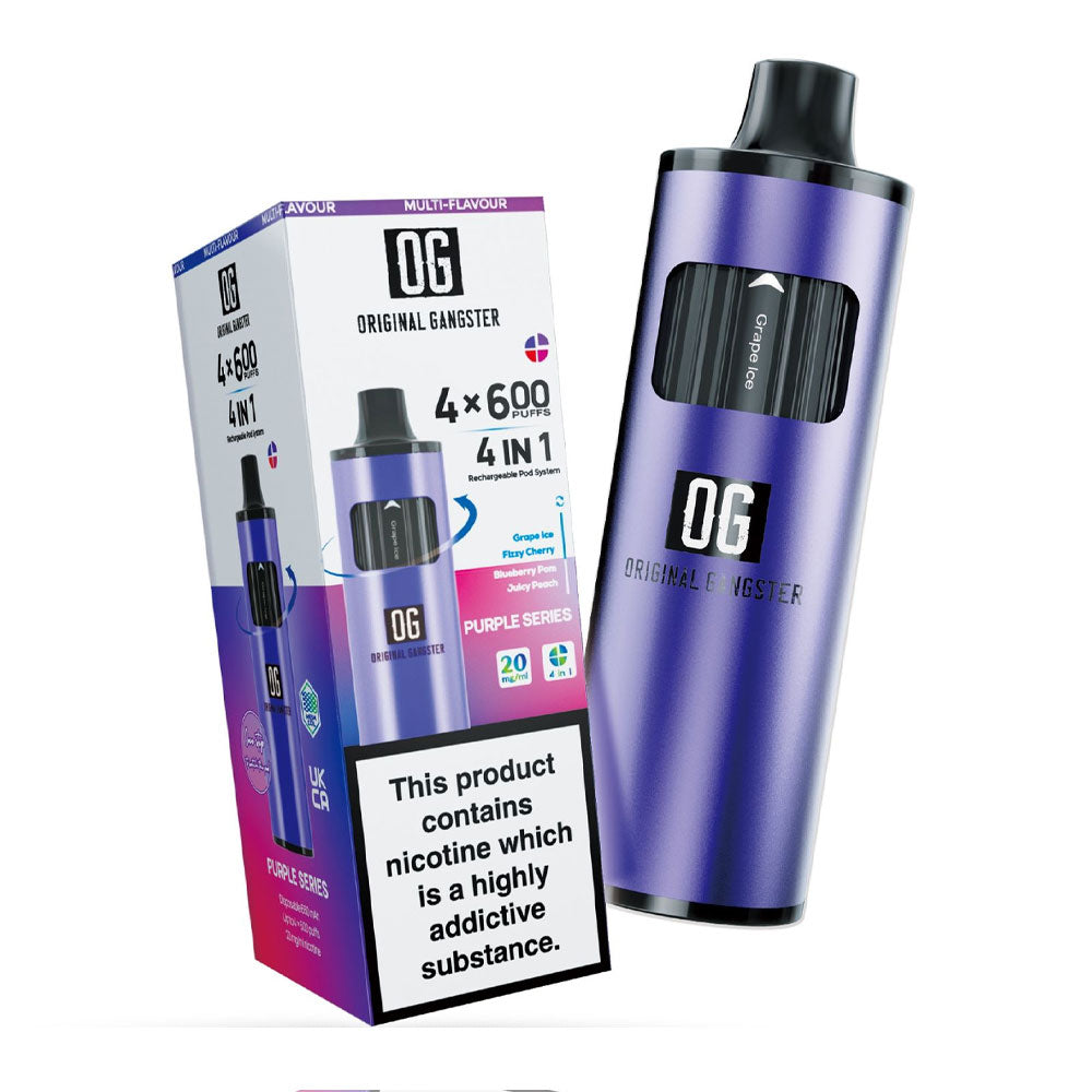 Original Gangster 2400 4-in-1 Disposable Vape | 3 For 12 Original Gangster 2400 4-in-1 Disposable Vape | 3 For 12