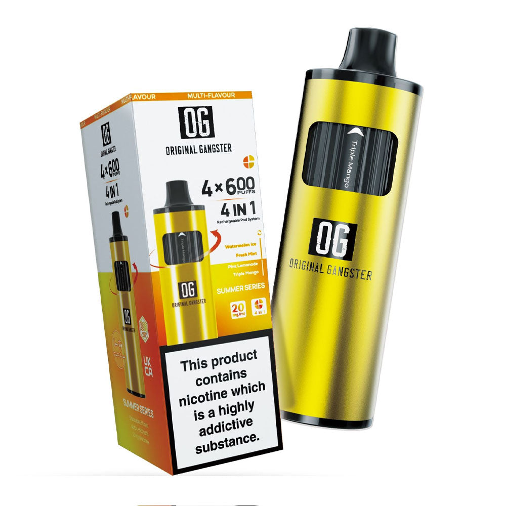 Original Gangster 2400 4-in-1 Disposable Vape | 3 For 12 Original Gangster 2400 4-in-1 Disposable Vape | 3 For 12