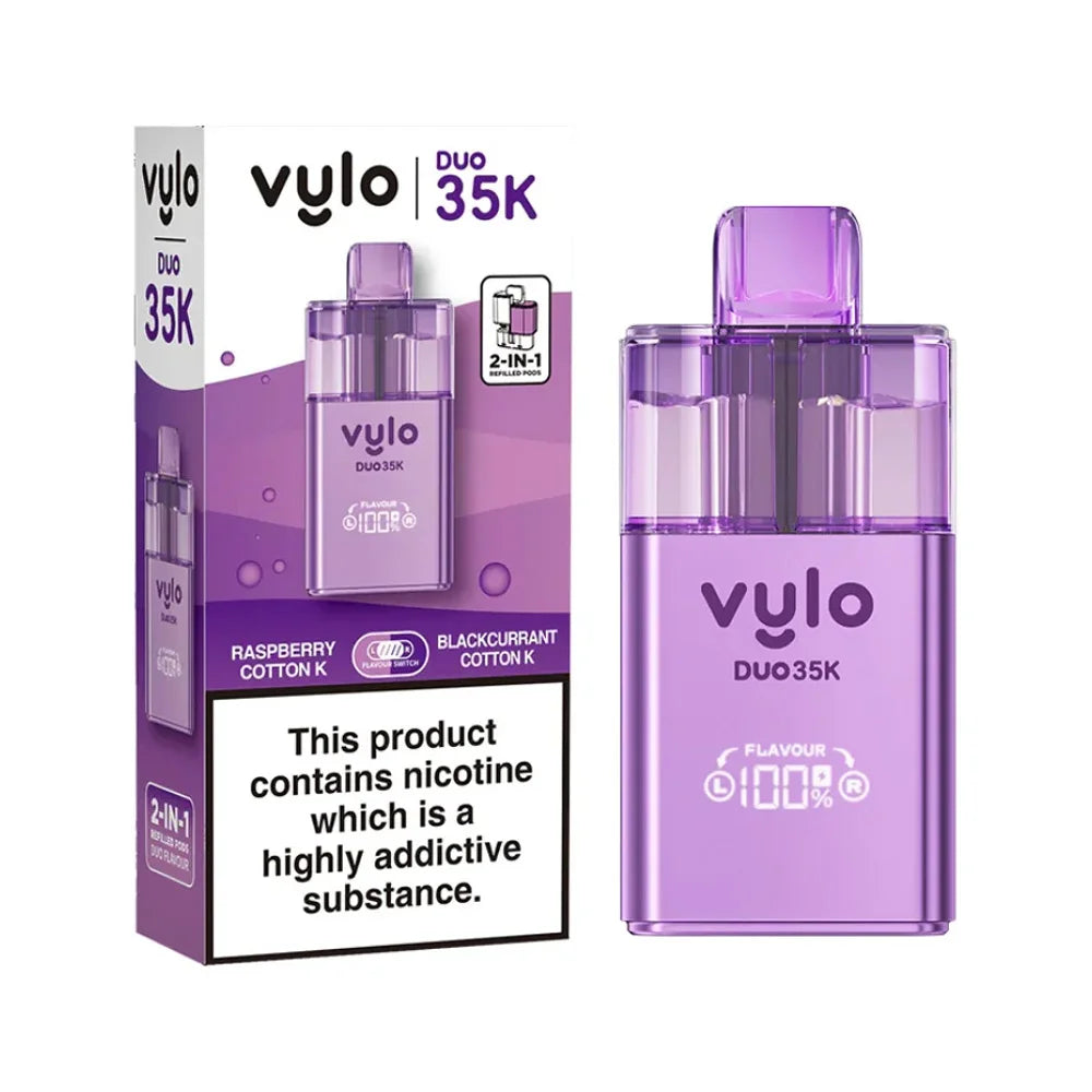 VYLO Duo 35K 2-in-1 Pod Vape Kit - Raspberry Cotton K / Blackcurrant Cotton K