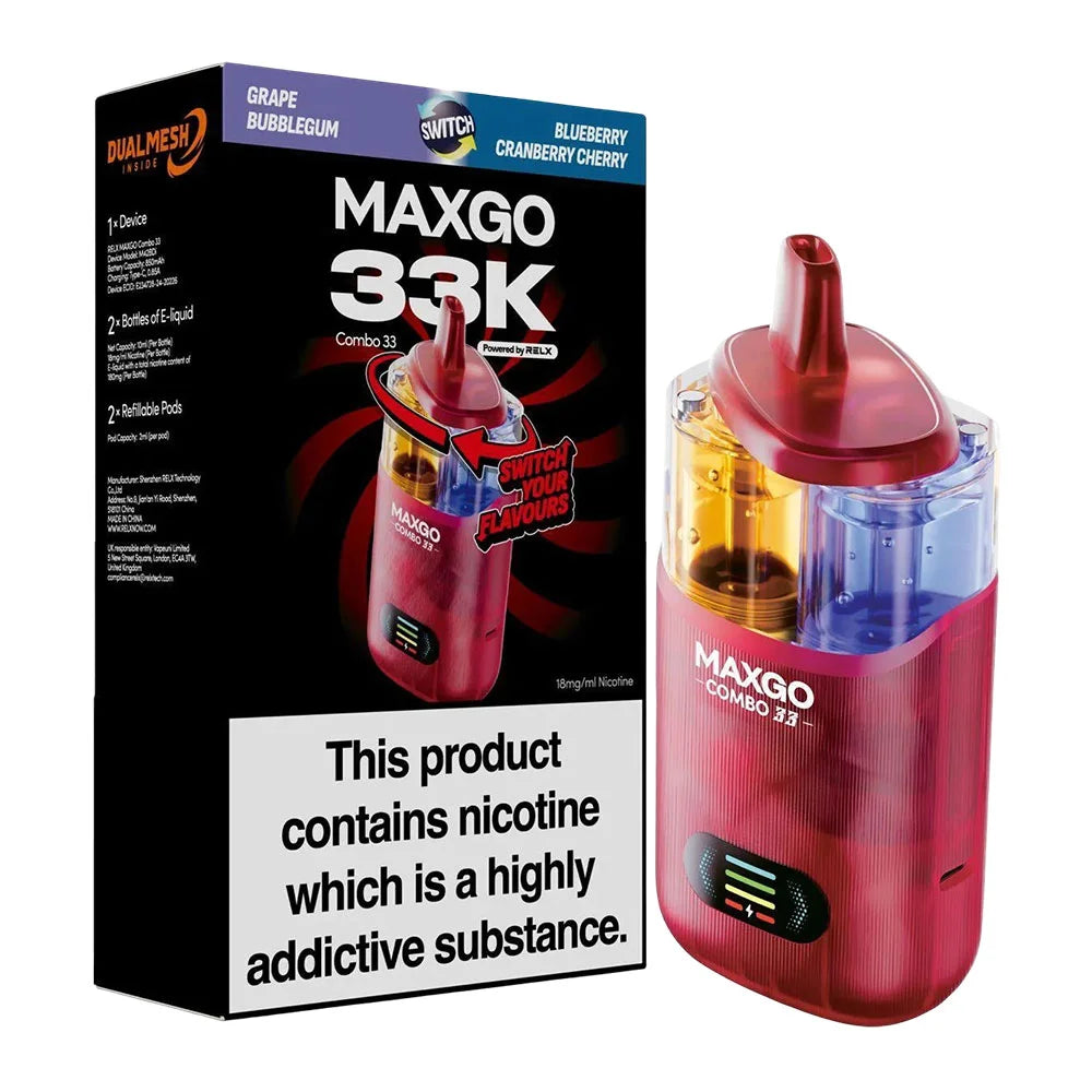RELX Maxgo 33K Puffs Prefilled Pod Kit
