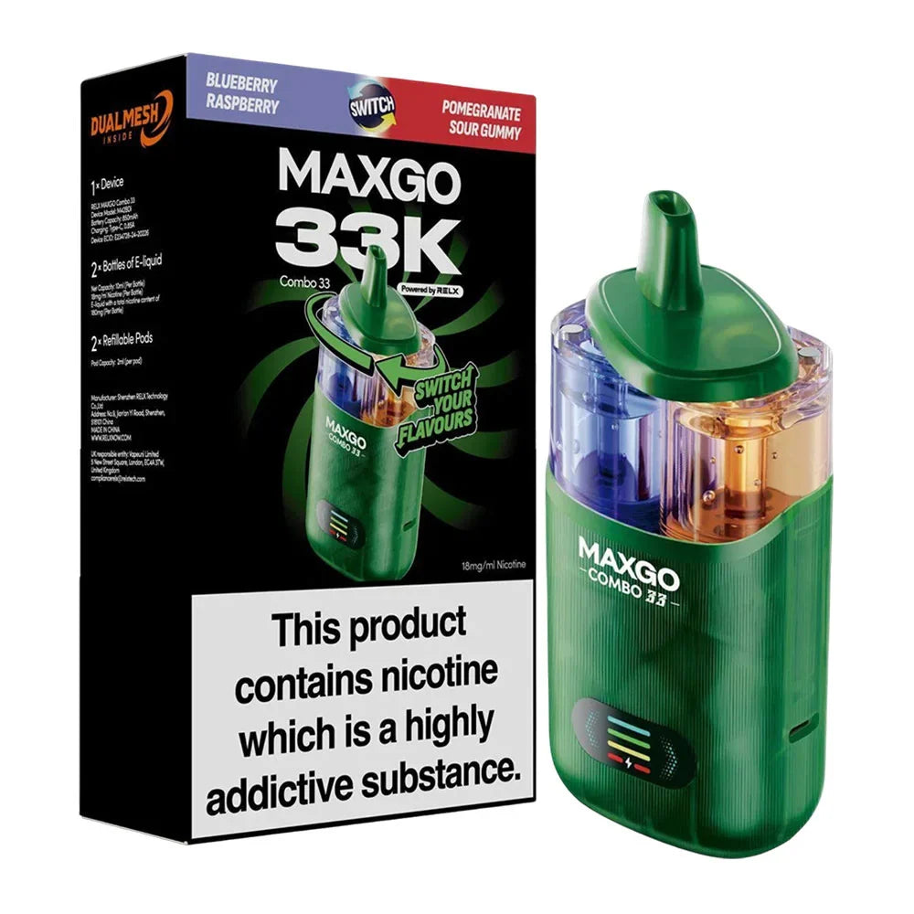 RELX Maxgo 33K Puffs Prefilled Pod Kit