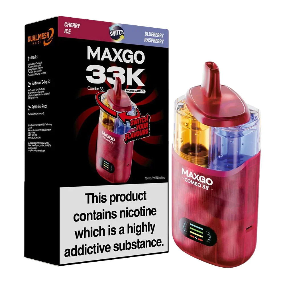 RELX Maxgo 33K Puffs Prefilled Pod Kit