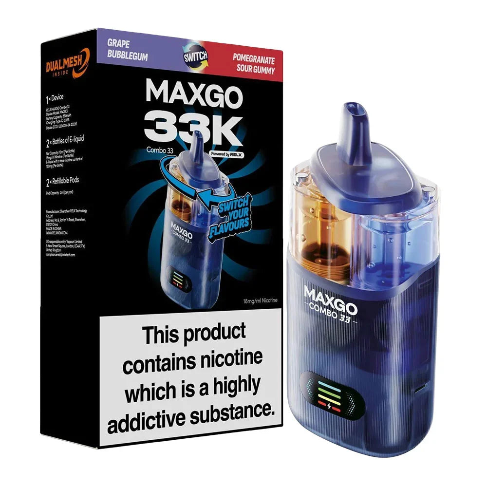 RELX Maxgo 33K Puffs Prefilled Pod Kit