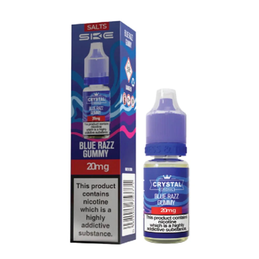 SKE Crystal Original Blue Razz Gummy 10ml Nic Salt E Liquid
