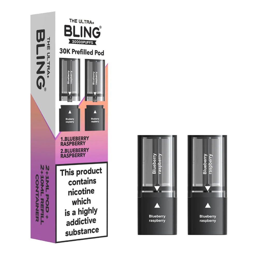 The Bling Ultra Plus 30K Prefilled Pods - Blueberry Raspberry