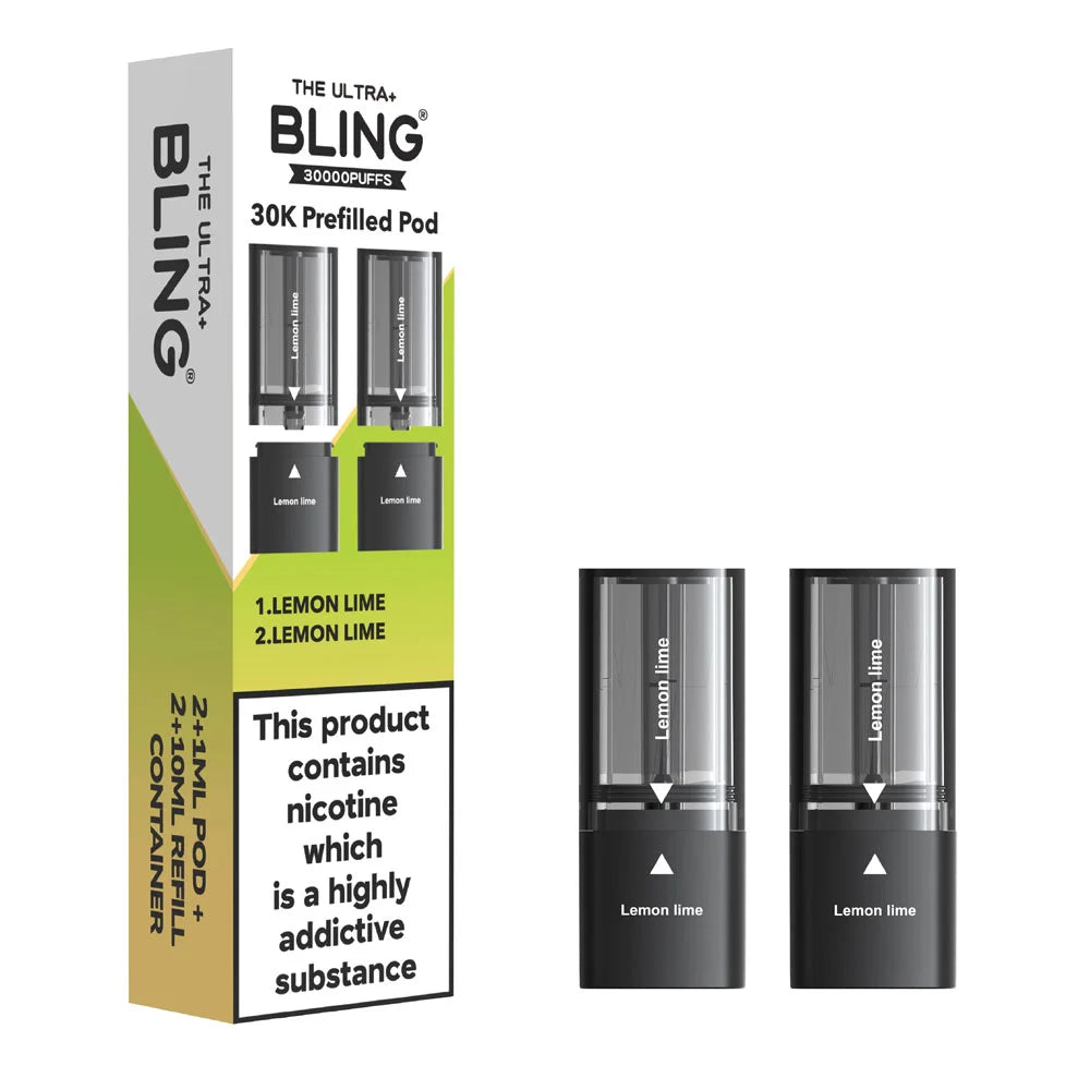 The Bling Ultra Plus 30K Prefilled Pods - Lemon Lime