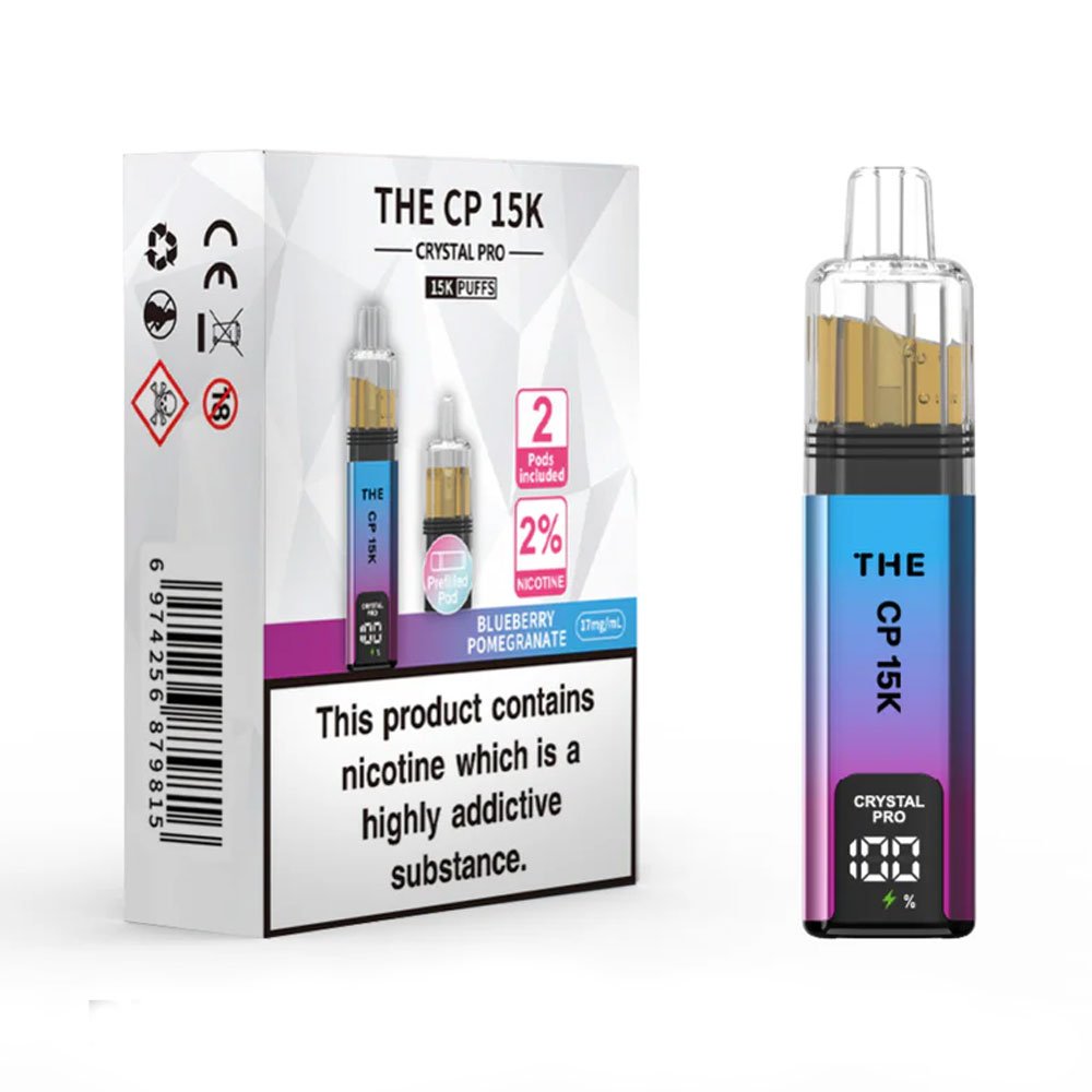 The Crystal Pro CP 15K Prefilled Pod Kit - Blueberry Pomegranate