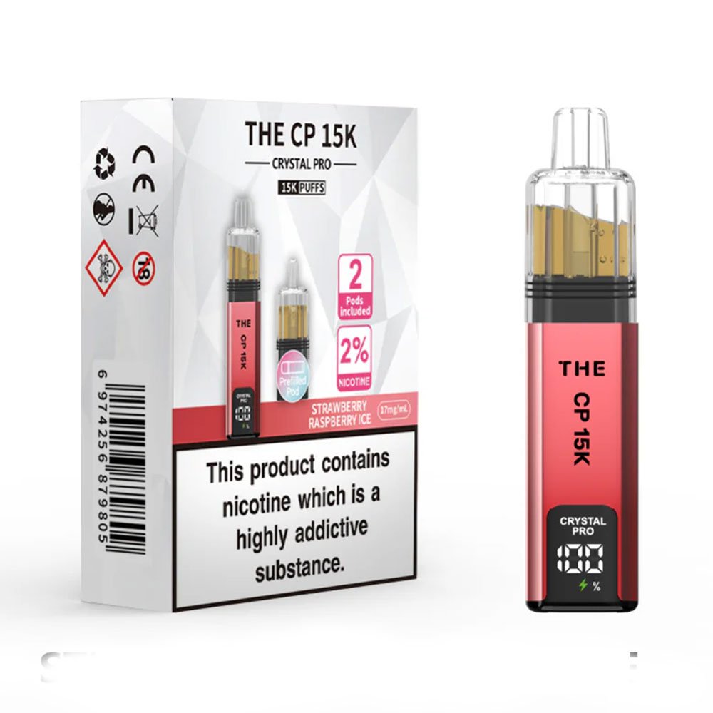 The Crystal Pro CP 15K Prefilled Pod Kit - Strawberry Raspberry Ice