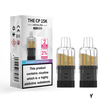 The Crystal Pro CP 15K Prefilled Pods - Blueberry Sour Raspberry