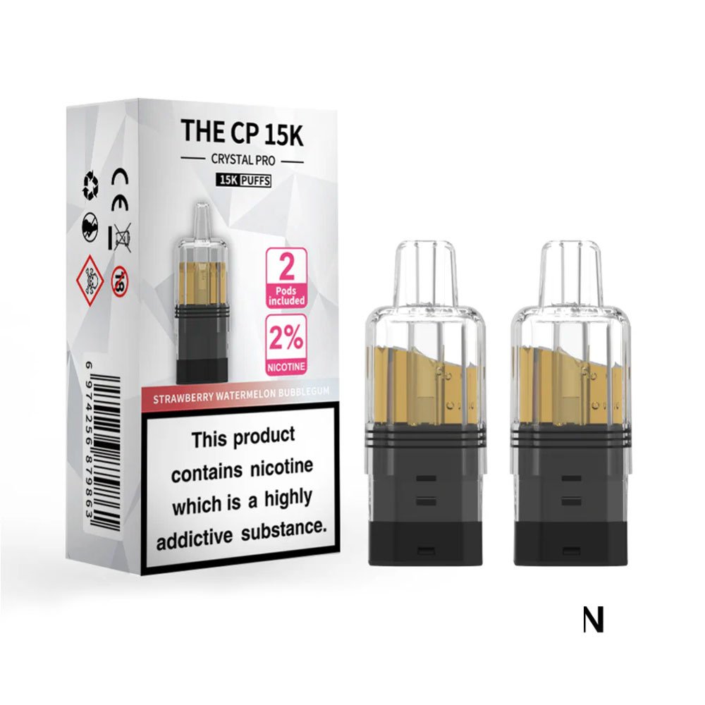 The Crystal Pro CP 15K Prefilled Pods - Strawberry Watermelon Bubblegum