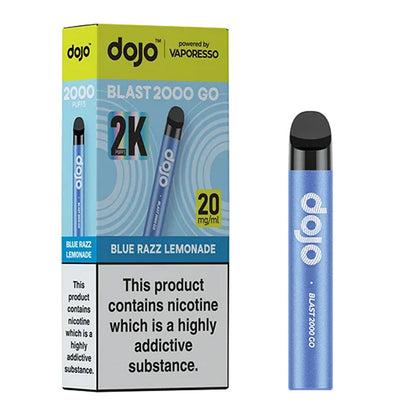 Dojo Blast 2000 GO – Blue Razz Lemonade, 2000 puffs, 20mg nicotine.