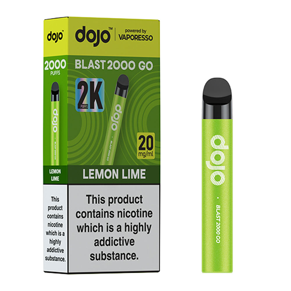 Dojo Blast 2000 GO – Lemon Lime, 2000 puffs, 20mg nicotine.