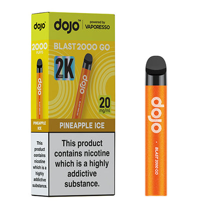 Dojo Blast 2000 GO – Pineapple Ice, 2000 puffs, 20mg nicotine.