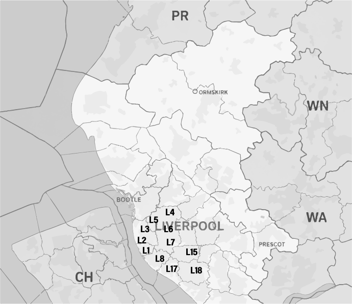 Same-day Delivery Coverage in Liverpool