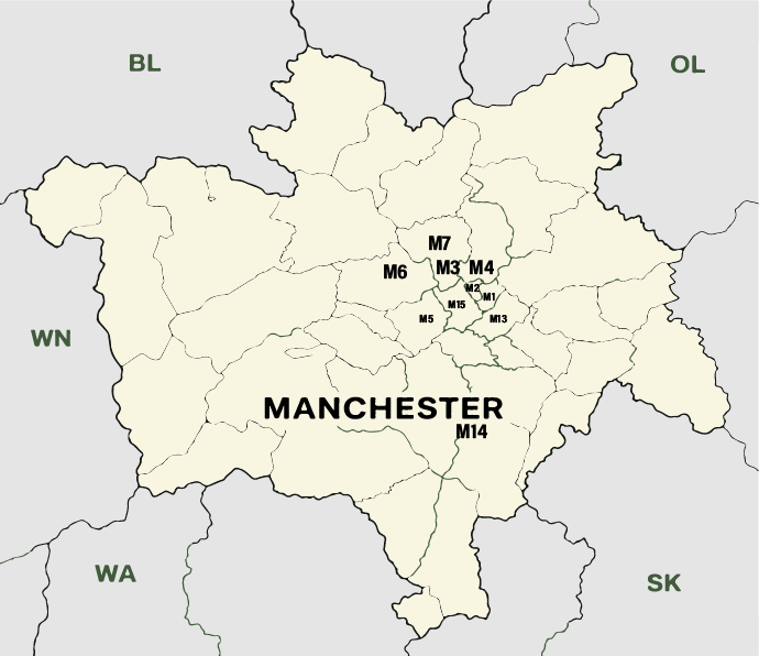 Same-day Delivery Coverage in Manchester